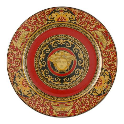 versace home piatti|versace red plates.